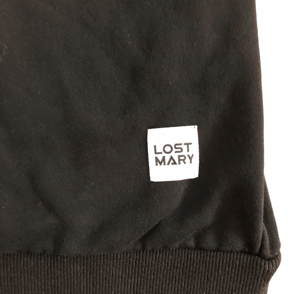 Lost Mary Black Hooded Sweatshirt Hoodie Novelty Size Small - Picture 6 of 10